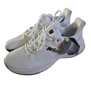 NWT Mens Prince Advantage Lite 3 White/ Gray Leather Tennis Shoes 10.5